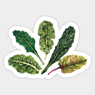 Go Green - Leafy greens pattern Sticker